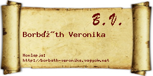 Borbáth Veronika névjegykártya