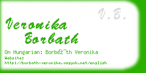 veronika borbath business card